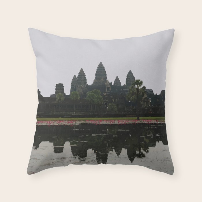 Angkor Wat, Cambodia Travel Artwork Throw Pillow by A l o Society6