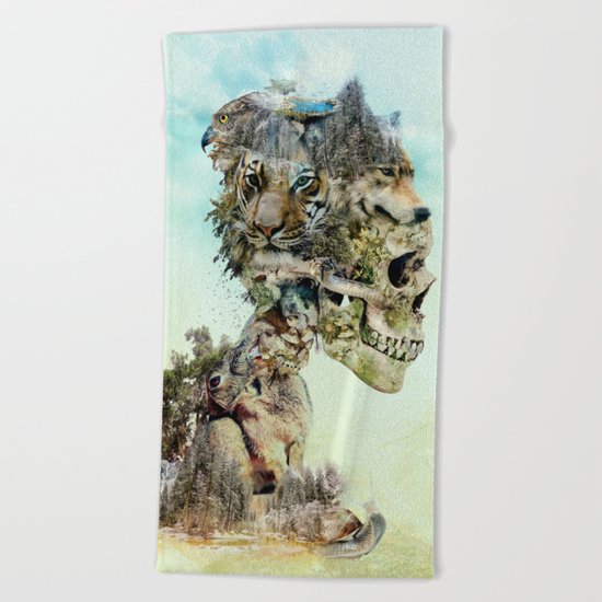Nature Skull Beach Towel