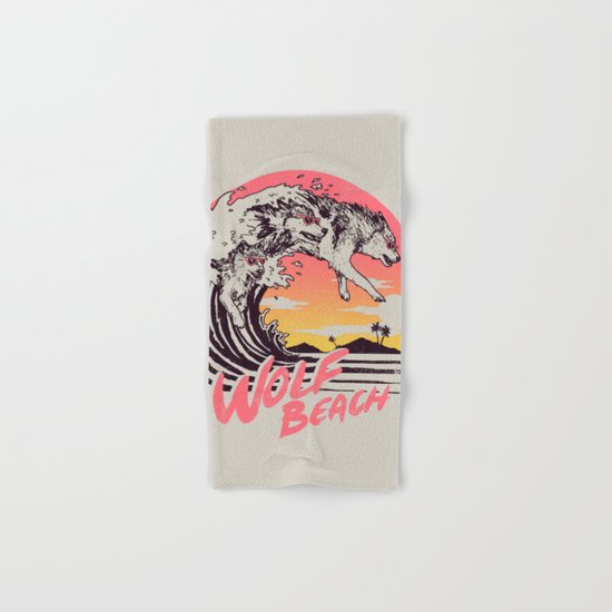 Wolf Beach Hand & Bath Towel