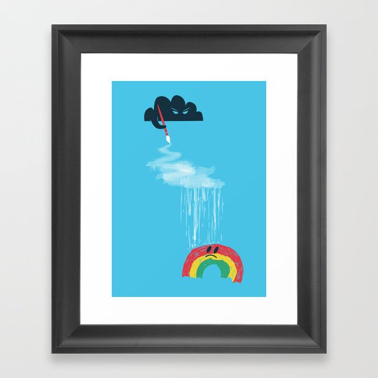 Rain Rain Go Away Framed Art Print