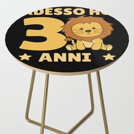 Kids 3rd Birthday Leo 3 Years Old Side Table