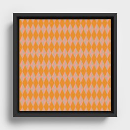 orange harlequin Framed Canvas