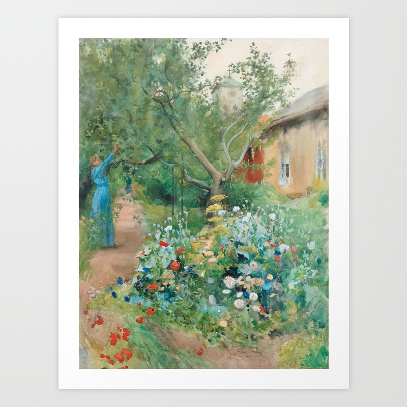 Carl Larsson Garden Scene From Marstrand On The West Coast Of