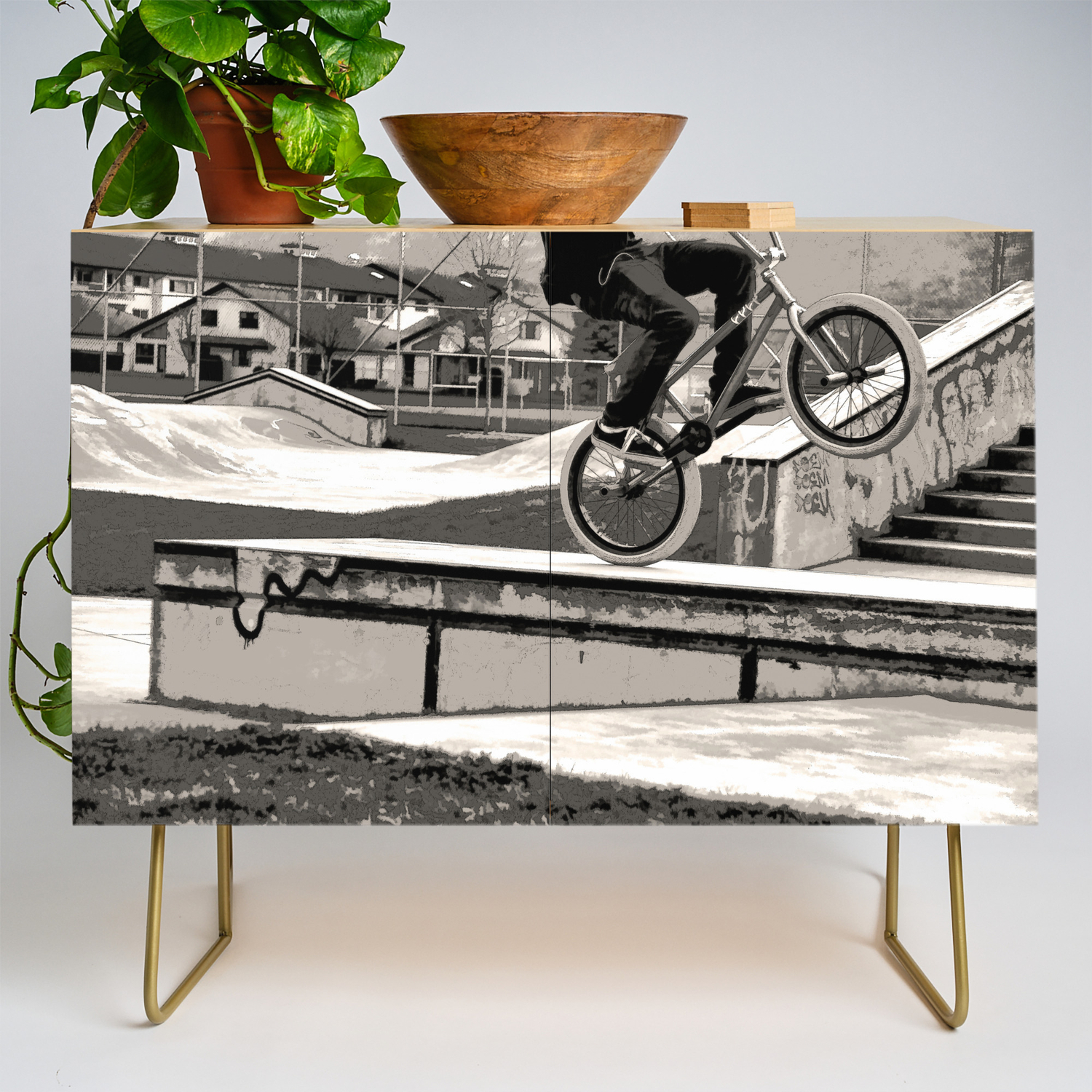 Ithaca conjunctie Luxe Wheelie Master - BMX Biker Credenza by OnlineGifts | Society6