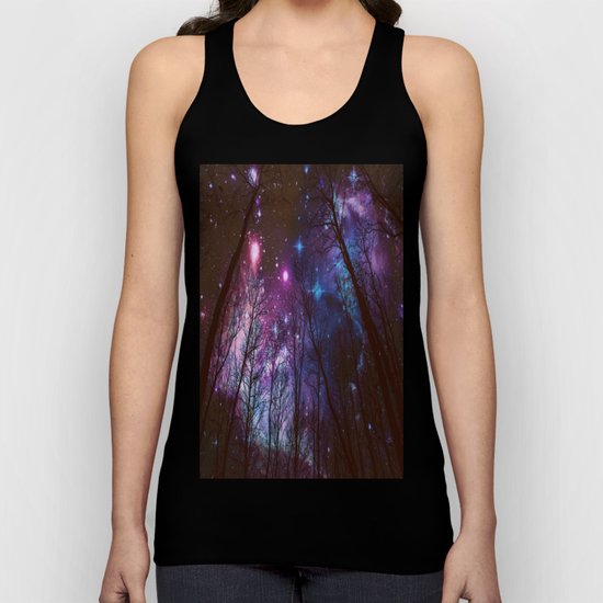 Black Trees Dark Space. Unisex Tank Top