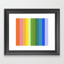 Vintage Spring Watercolor Rainbow Framed Art Print