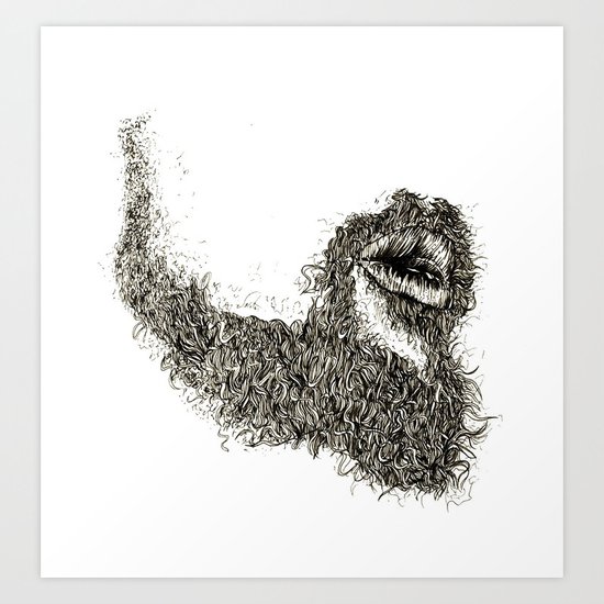 Jazz Beard Art Print