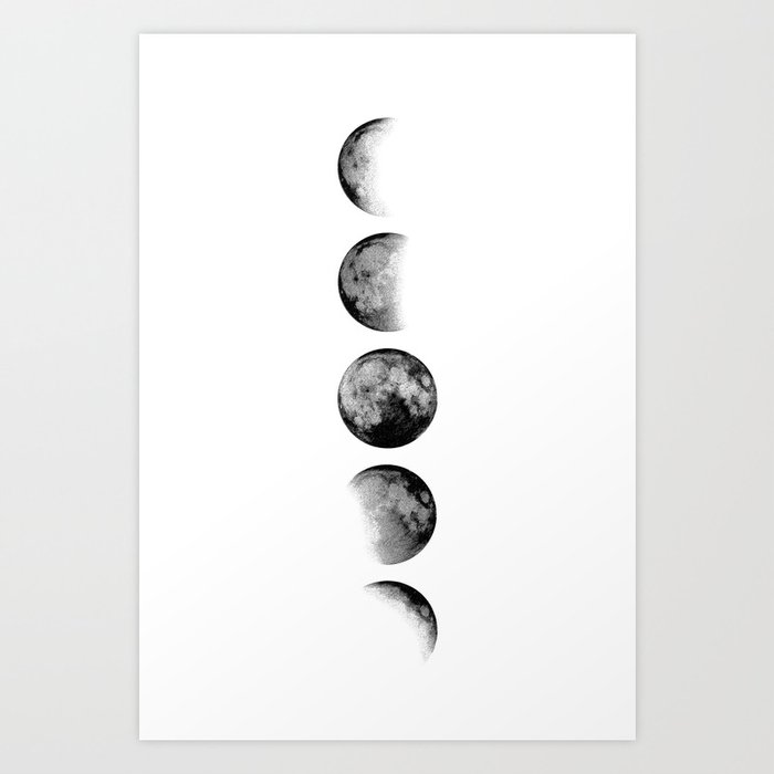 MOON PHASES Art Print by nordik | Society6