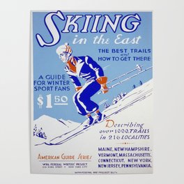 Vintage poster - Skiing in the East Poster