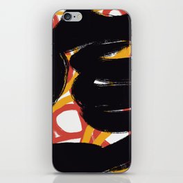 Abstract brushstrokes and line deco var 3 iPhone Skin