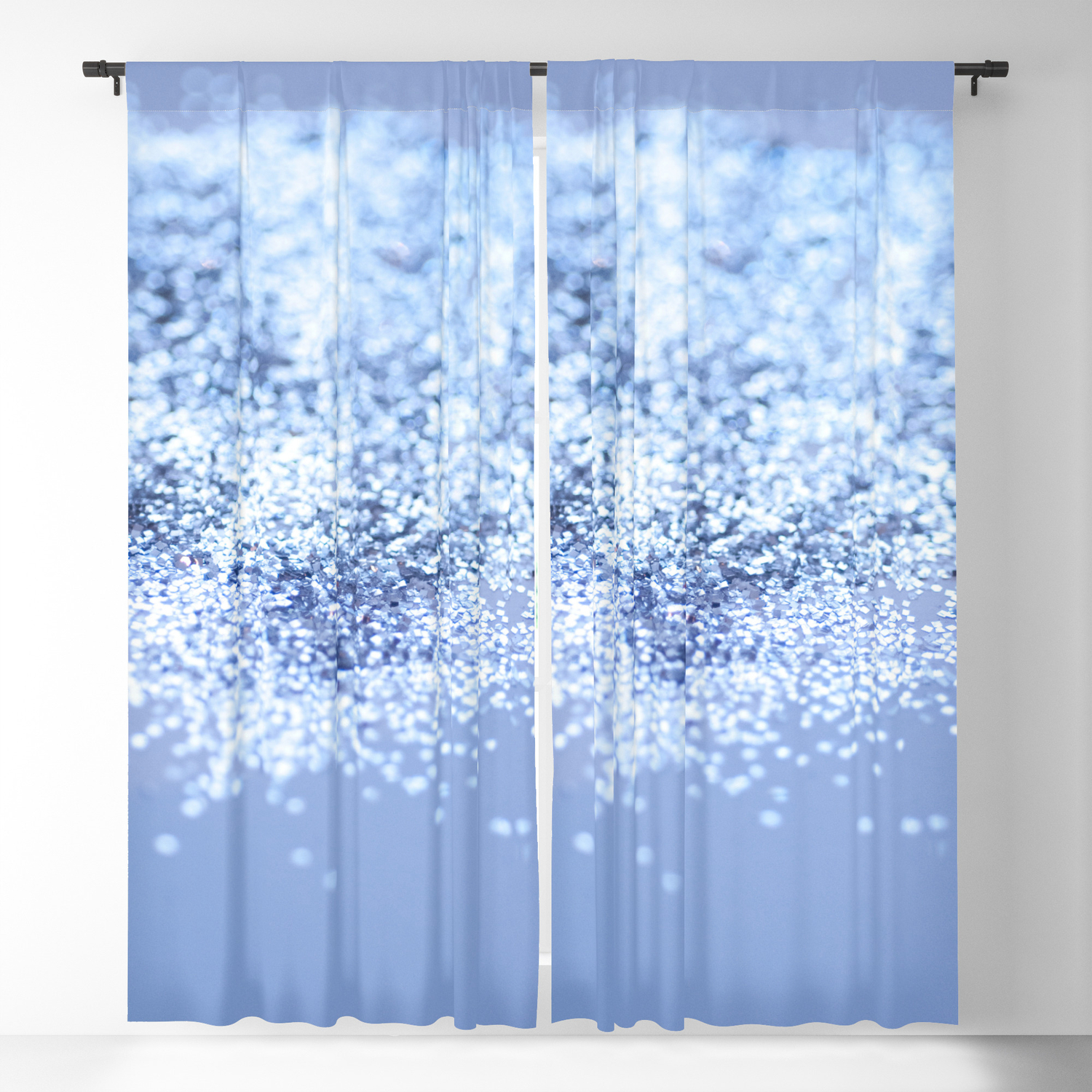 Sparkling Blue Glitter 1 Shiny Decor Art Society6 Blackout