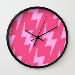 Pink Y2k Lightning Bolt Wallpaper  Wall Clock
