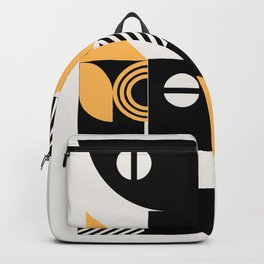 Geometriccal design untitled Backpack | Vector, Yellow, Geometrical, Abstract, Geometric, Acrylic, Digital, Black, Black And White, Pattern 