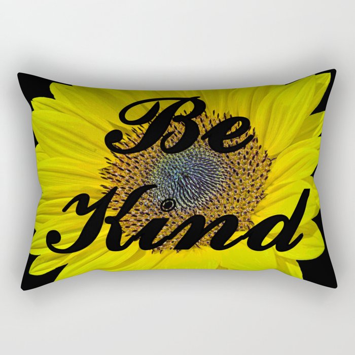 Be Kind Sunflower Rectangular Pillow