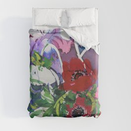 in shadow: anemone Duvet Cover