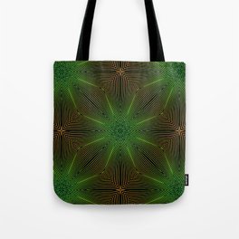 Abstract pattern of lines on black background. Geometric forms. Modern Art. Tote Bag