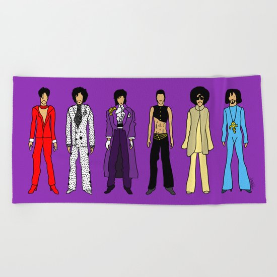 Outfits of Purple Fashion on Purple Beach Towel