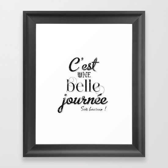 Une belle journée Framed Art Print