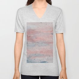 Cotton Candy Watercolor  V Neck T Shirt