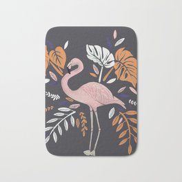 Flamingo love, jungle theme, pink flamingo Bath Mat