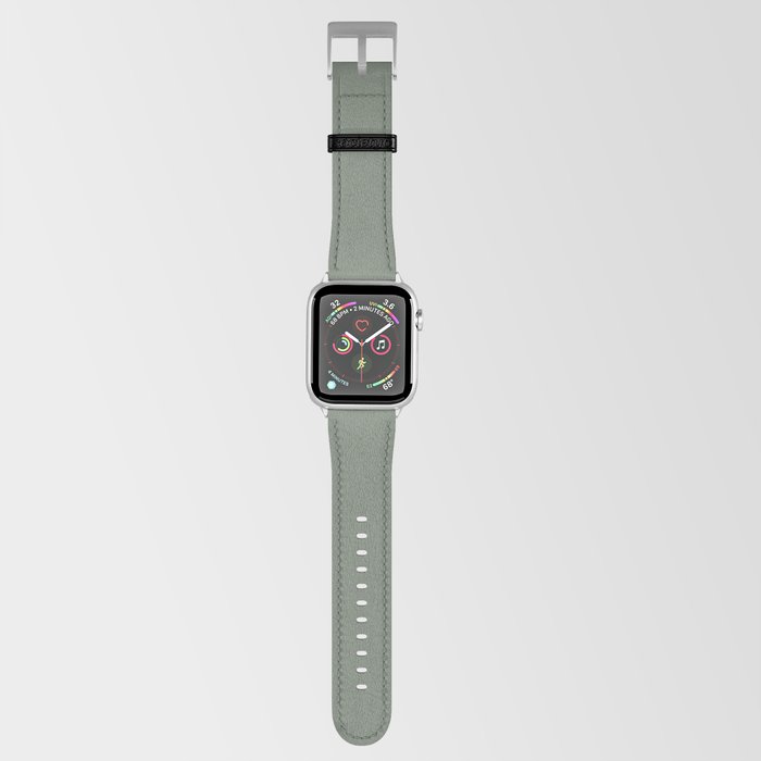 Dark Gray-Green Solid Color Pantone Sea Spray 17-6212 TCX Shades of Green Hues Apple Watch Band