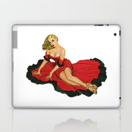 Sexy Blonde Pin Up With Red Dress Vintage Tango Spanish Laptop Skin