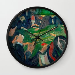 Edvard Munch roulette enhanced with artificial intelligence Wall Clock