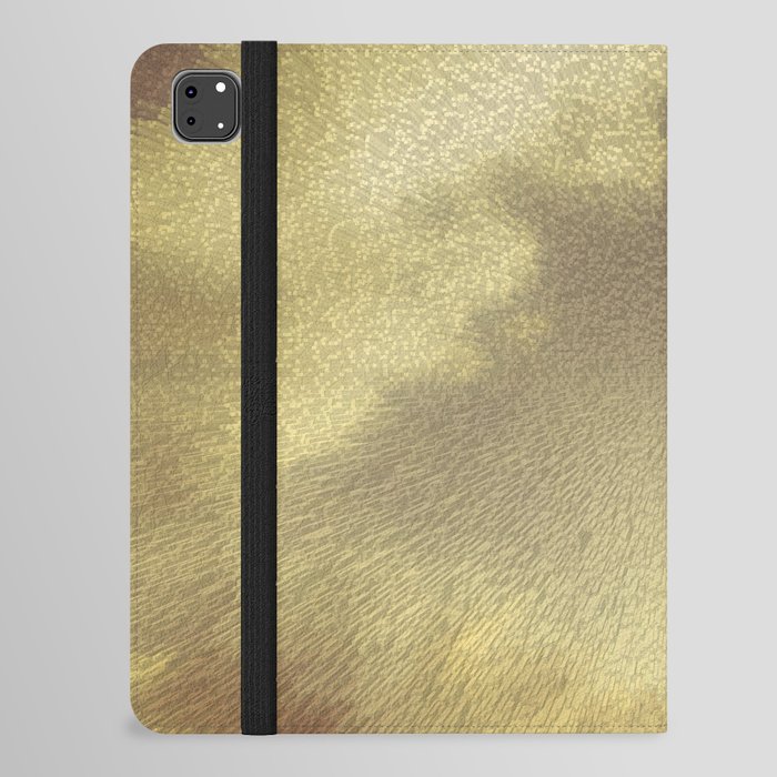 Golden pastel summer sunset cloudy sky 3D eaxtrude abstract digital abstract pixel art iPad Folio Case