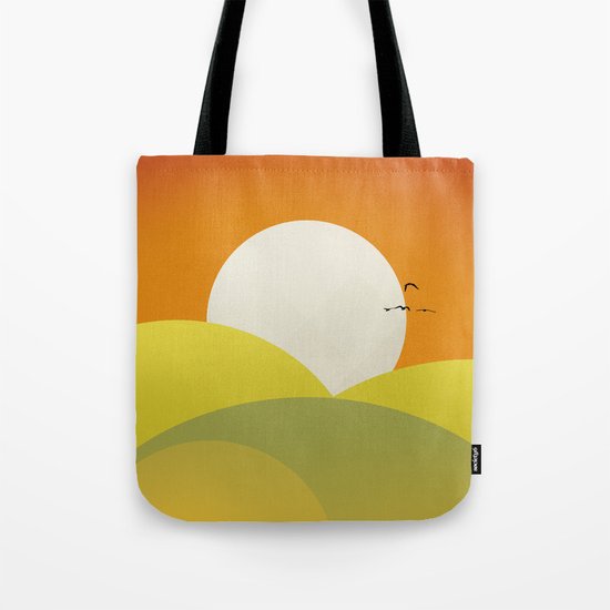 Chilaxing autumn on seaside Tote Bag