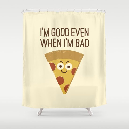 Mozzarelativity Shower Curtain