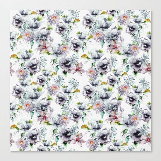 Autumn Garden PAttern Canvas Print