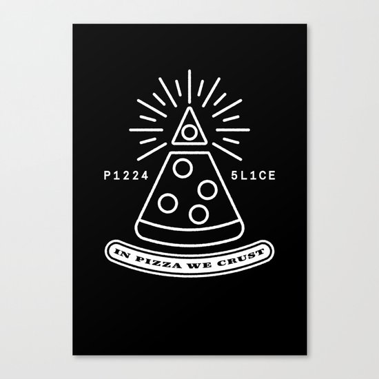 Dollar Slice BLACK Canvas Print