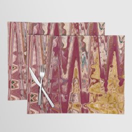 Red Color Abstract Art Line Placemat