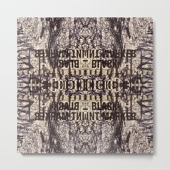 Black Int Marker Metal Print