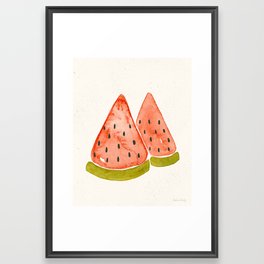 Watermelon Watercolor Framed Art Print