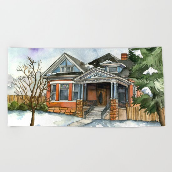 Vintage Winter Beach Towel