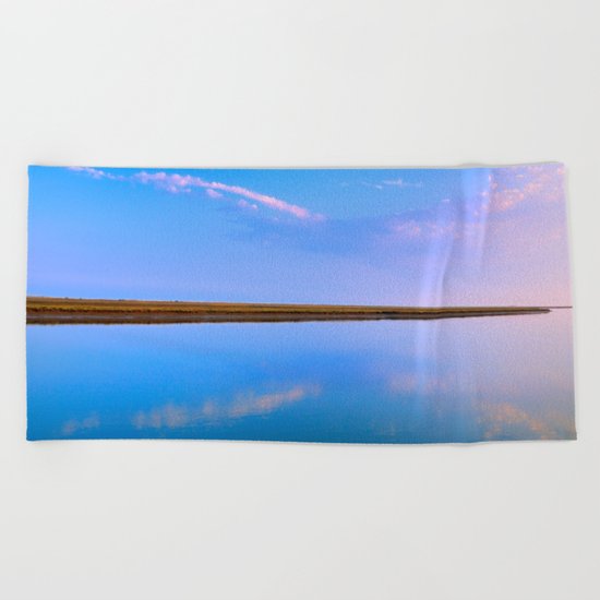 The line between two worlds Beach Towel