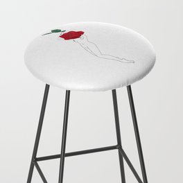 Red Rose Girl - Flower Woman illustration Bar Stool