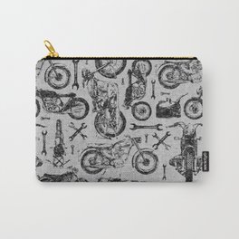 Vintage Motorcycle Pattern Carry-All Pouch