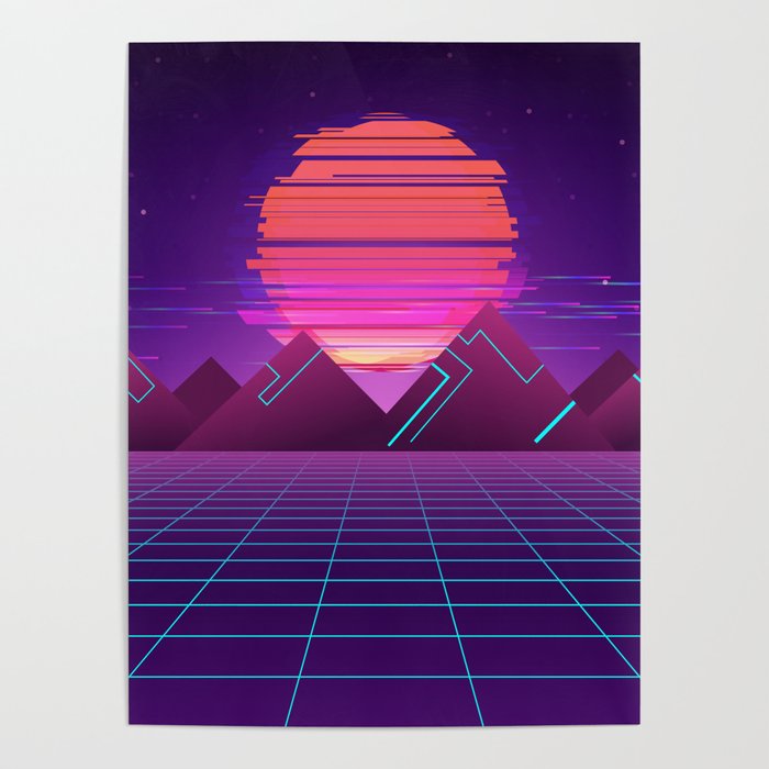 Cyberpunk Landscape Aesthetic Poster by EDMproject | Society6