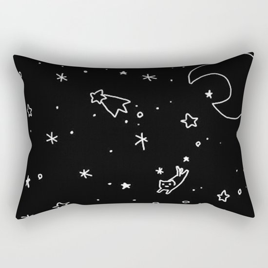 Space Cat Rectangular Pillow