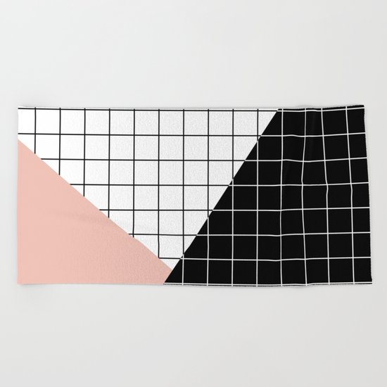 Minimal Geometry Beach Towel