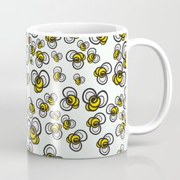 bee swirls on white Coffee Mug