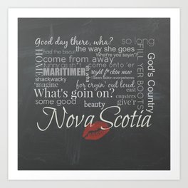 Nova Scotia Slang Art Print
