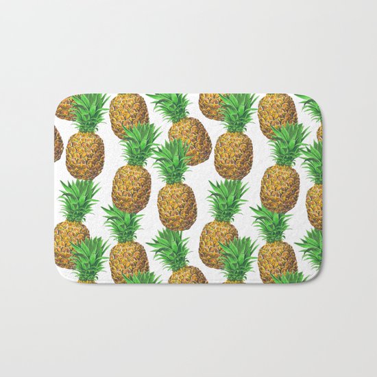 Seamless pattern with pineapples Bath Mat