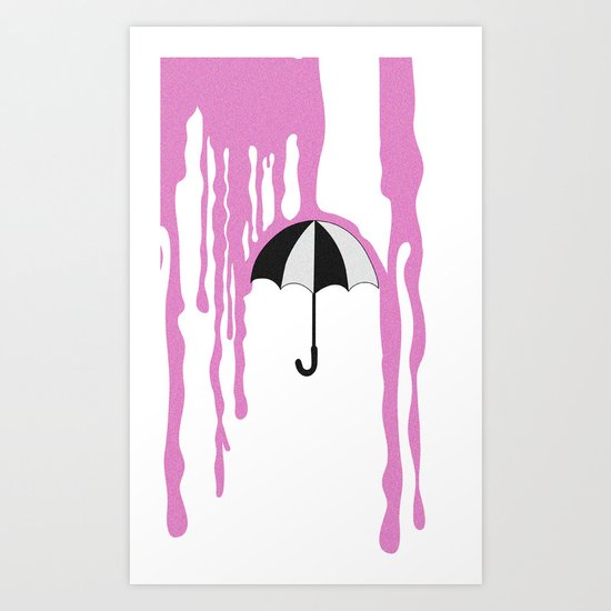 Pinked Umbrella Art Print
