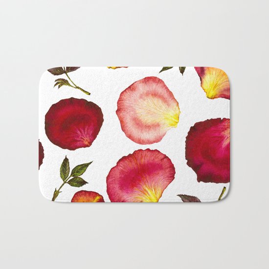 Rose Petal Pattern 01 Bath Mat