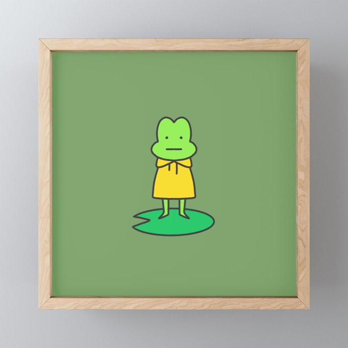 Frog Framed Mini Art Print