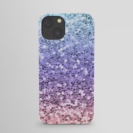 Pastel Mermaid Glitters Sparkling Pretty Chic Bling Background iPhone Case