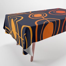 Abstract Mid Century Modern Shapes PatternSeamless - Retro color Tablecloth
